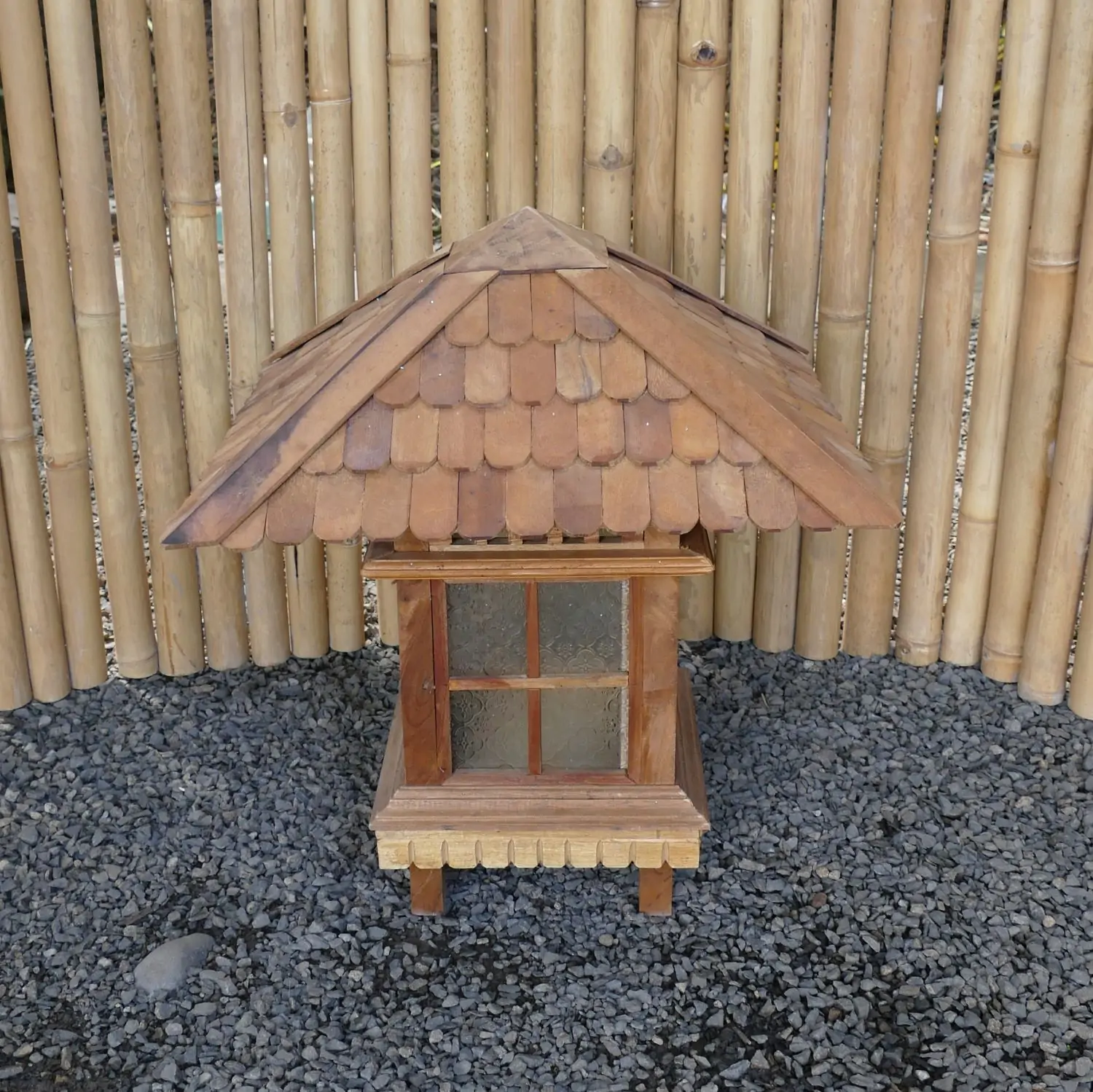  Product image 3 of the product “Japanese style garden lantern Fukui made of Bangkirai hardwood ”